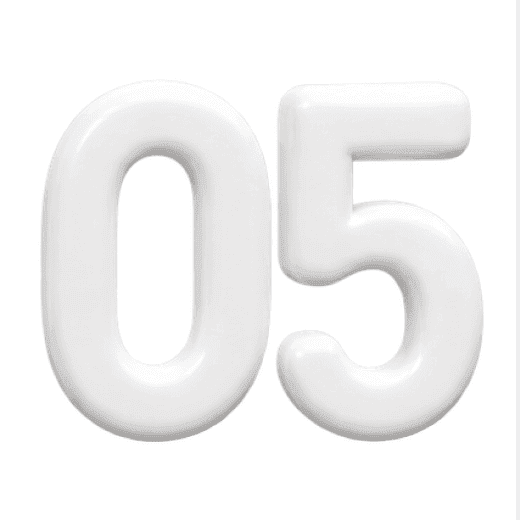 Process step 05 number icon